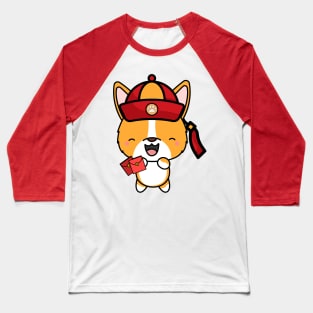 Cute corgi ready for lunar new year Baseball T-Shirt